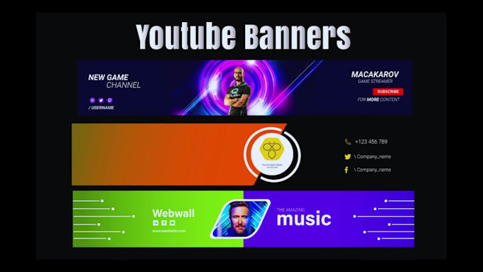 design twitch banner, social media banner