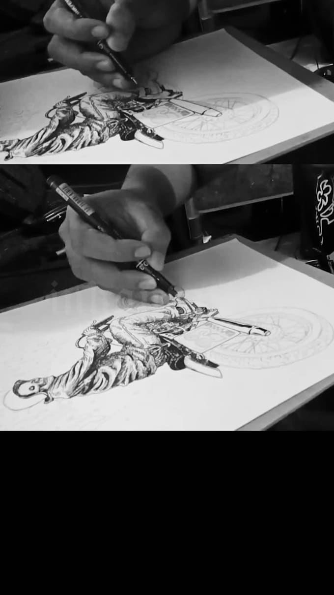 draw dark art illustration