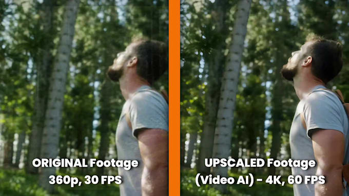 professionally upscale, restore video to 4k with ai