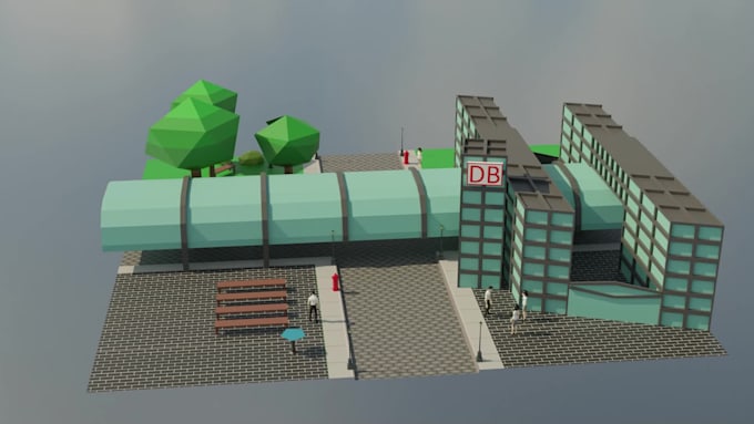 create low poly 3d game assets