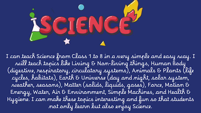 tutor  math science and english tutor for grades 1 to 8