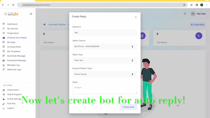 help to create free whatsapp marketing in 5 minutes