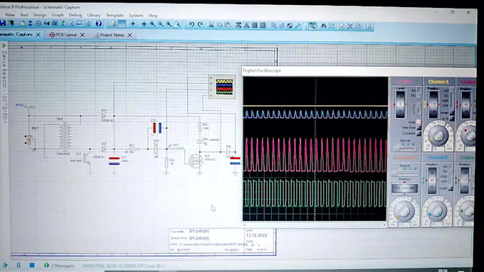 simulation of operation of radio components in proteus