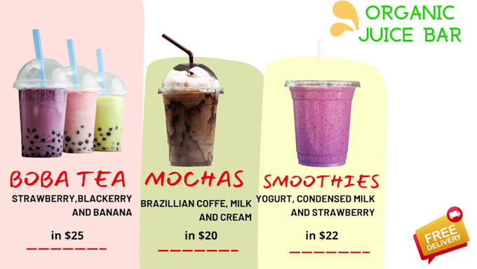 create menu card, brochures flyer for your restaurant