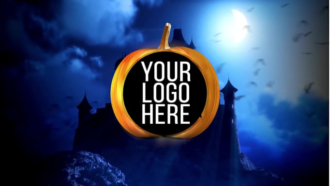 create 2 horror halloween logo animation intro