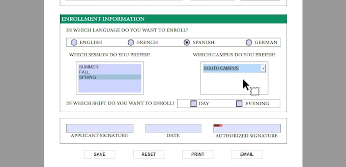 create fillable PDF form and invoice