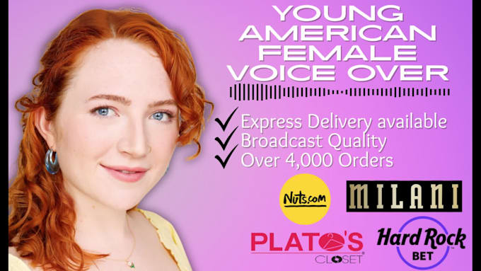 record your young american female voiceover