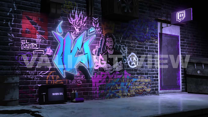 do overlay 3d scene stream back street model custom twitch