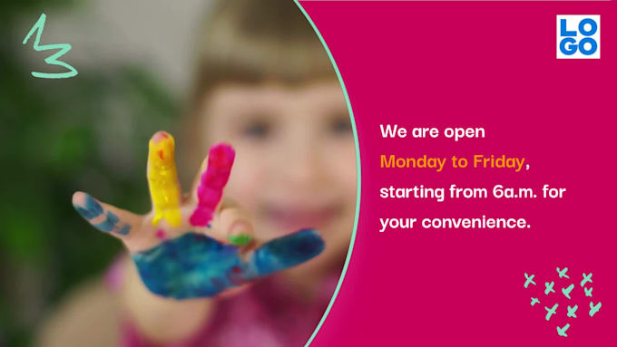 make daycare, preschool, kindergarten promo videos