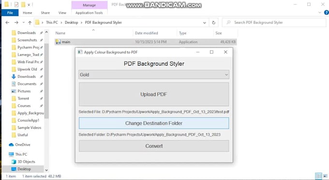 convert excel to pdf and word and vice versa using python
