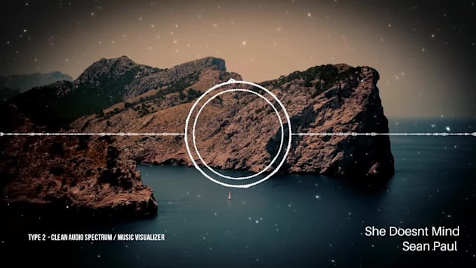 create 3 stylish audio spectrum or music visualizer