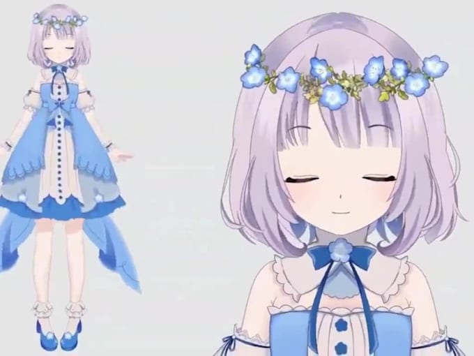 draw and rig live 2d vtuber model 3d vtuber commission