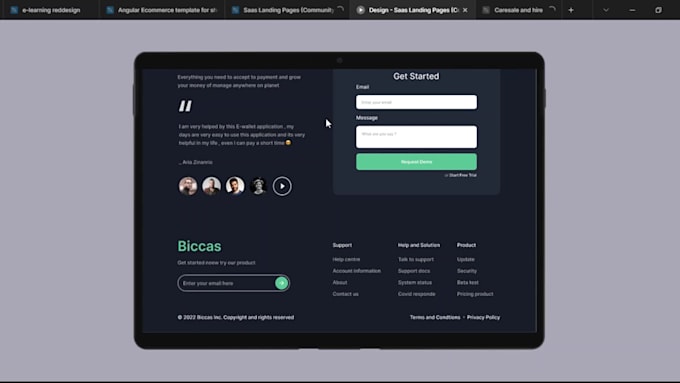 do website ui ux design in figma