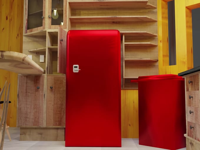 model your kitchen or furniture project in 3d and render it