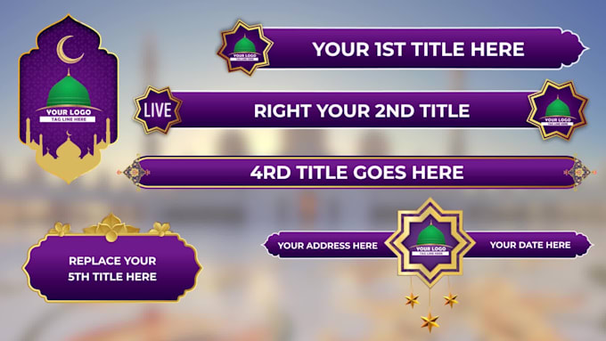 create attractive islamic lower third