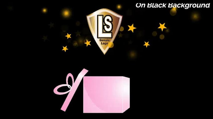 put your logo or name in gift box animation