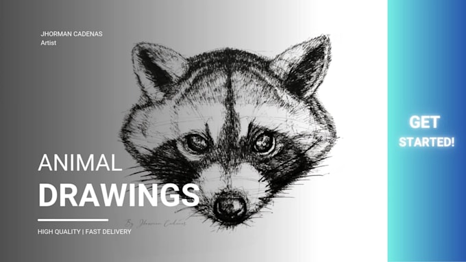 draw realistic hand drawn sketches of animals