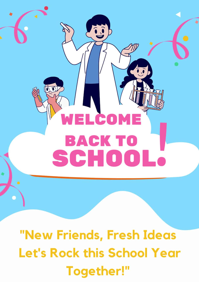 create back to school colorful posters to amp up learning