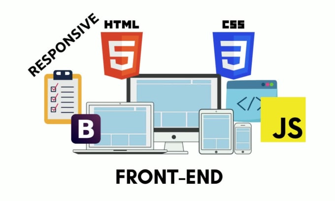 Develop responsive front end website using html, css and js by ...