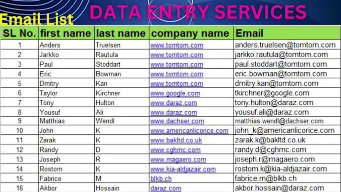 do data entry, web research, data mining and data collection