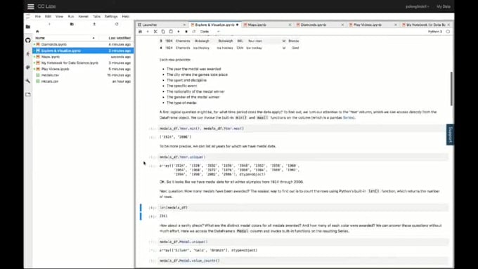 Do anything related to python, pandas, matplotlib, numpy, jupyter by ...