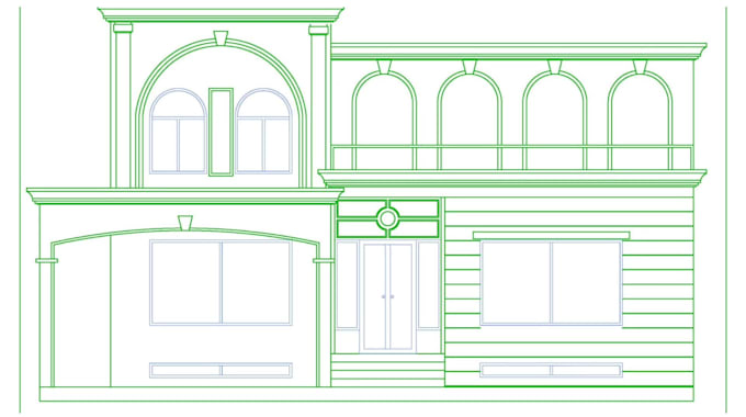 design autocad 2d house plan and 3d exterior