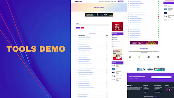 develop a powerful seo tools website for business