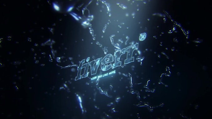 create water splash ocean wave intro logo for your business