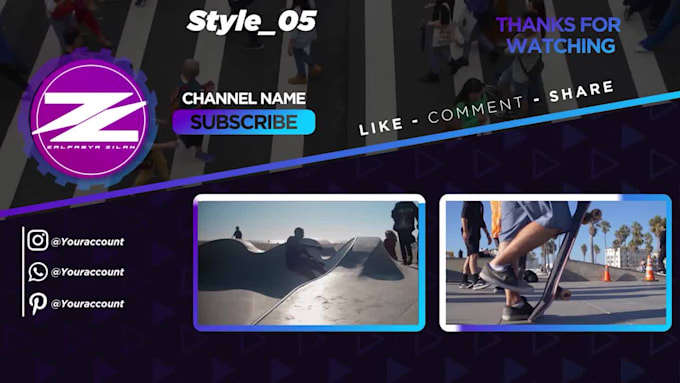 make youtube end screen outro