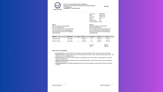 develop invoice and billing solution for your business