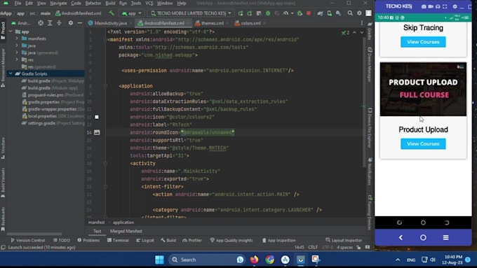 convert website to android app using webview