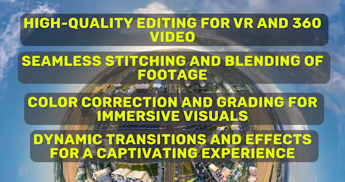 immersive VR and 360 video editing services