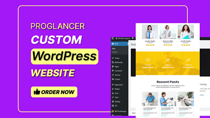 create custom stunning wordpress website design with acf