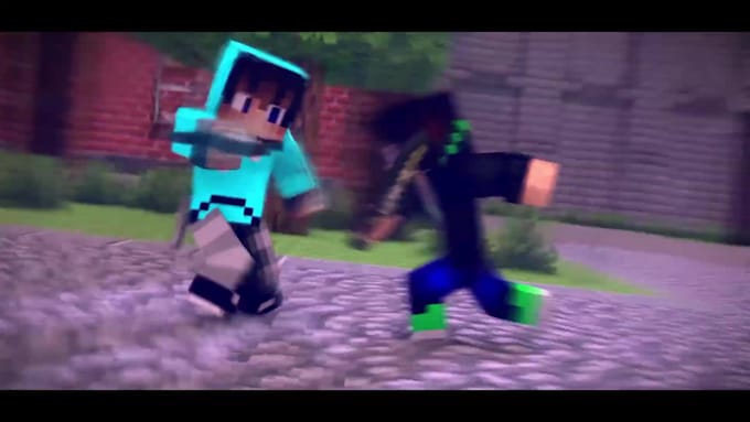 animate 3d minecraft music video and minecraft animation