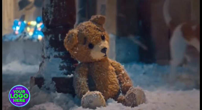 add logo and text in funny christmas video ads