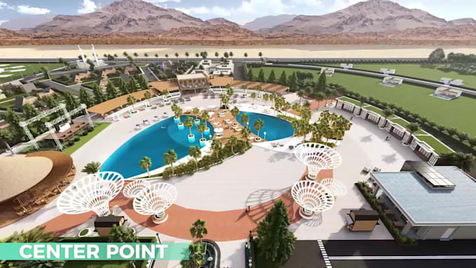 design large scale 3d landscapes for parks, resorts, and hospitality projects