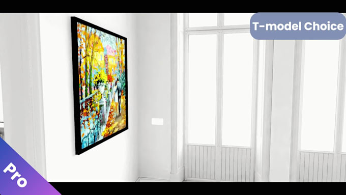 do 3d art museum design, 3d art gallery, slideshow art gallery video design