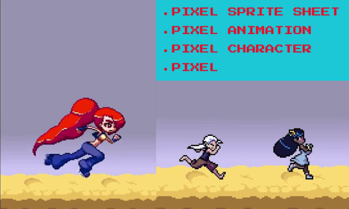 Pixel-art-animation, pixel-spritesheet, animierter pixel-charakter ...