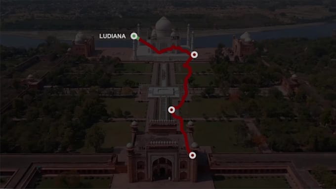 create a travel route map animation