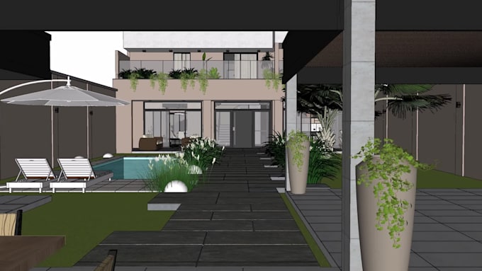Sketchup Pro Examples Create a 3d architectural model in sketchup by Luchiocampoarq | Fiverr