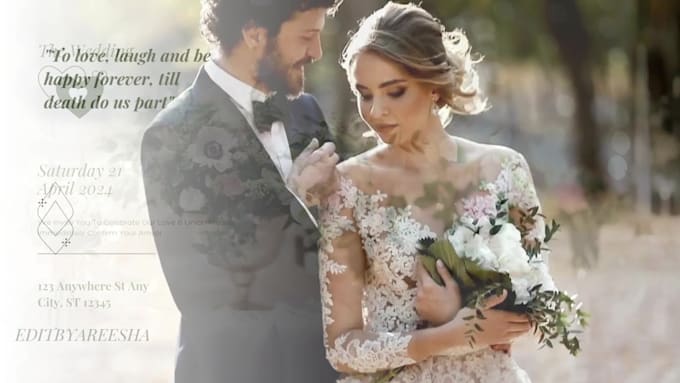 design wedding invitation video within 24 hours