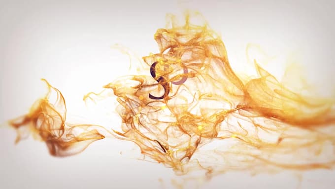 elegant gold particle logo animation