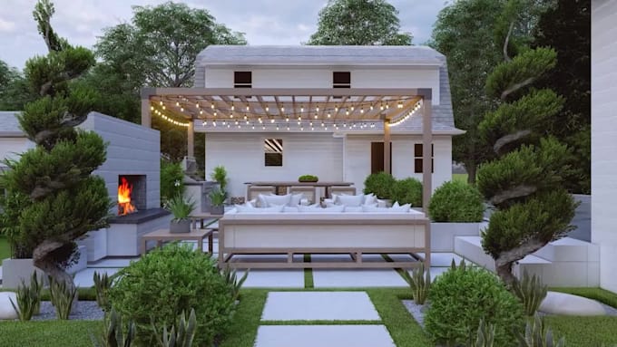 do backyard, pool and patio design as landscape architect