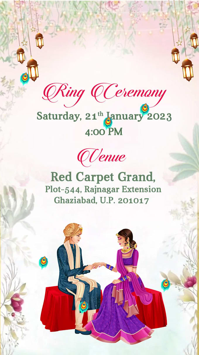 create designer wedding invitation ecards, video