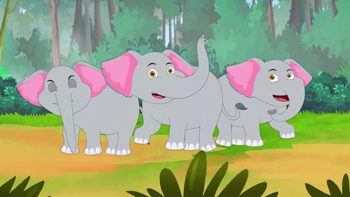 create best 2d cartoon and rhymes animation video