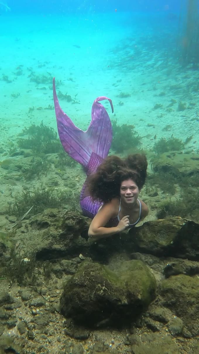 make a personalized underwater video as a mermaid