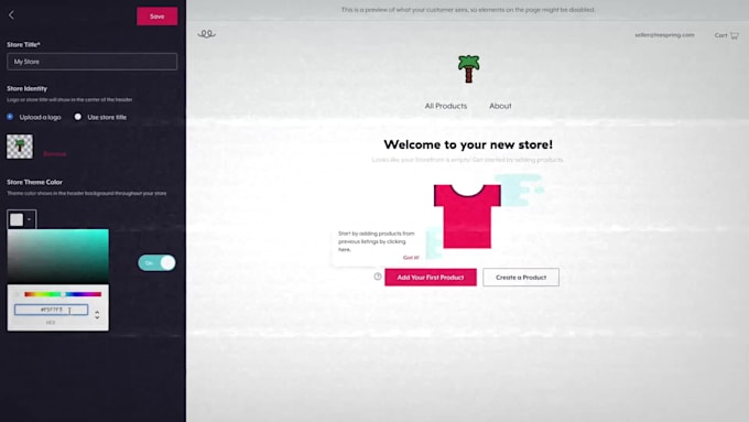 set up teespring store and add great designs to it