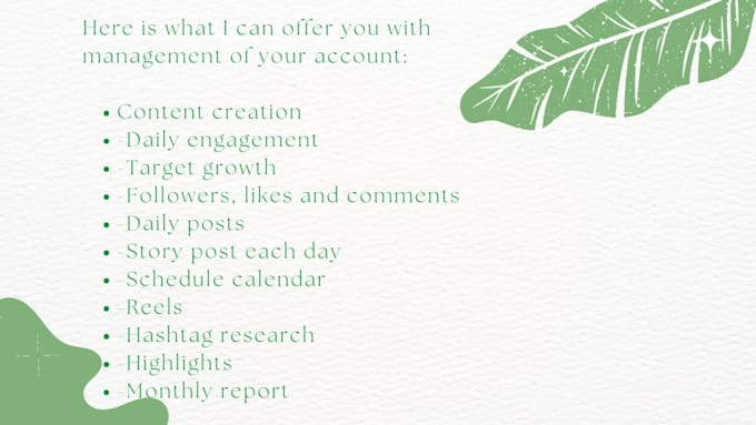 be your instagram manager