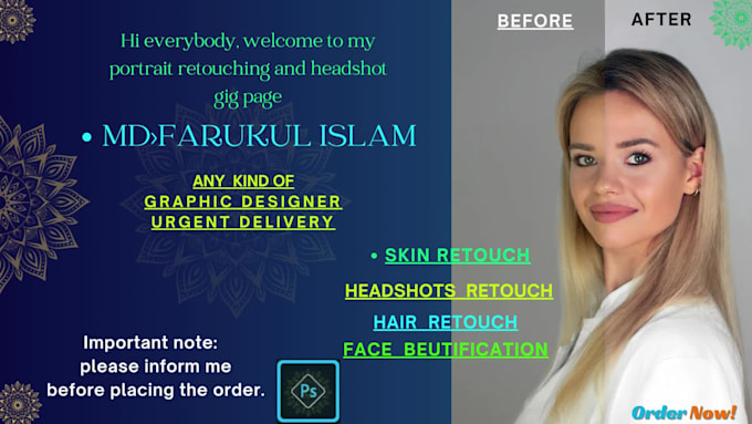 do professional portrait retouching and headshot editing