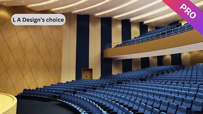 do 3d auditorium, event hall, opera house, theater space design